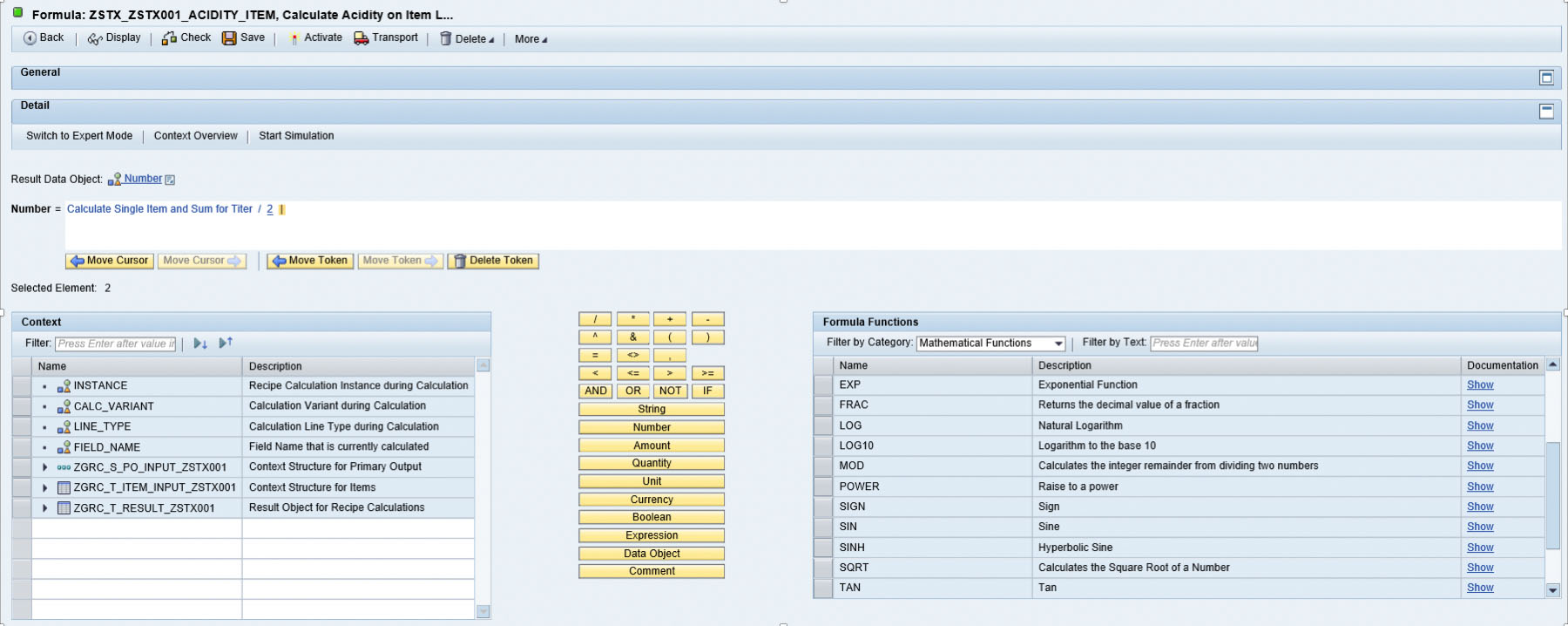Generic Recipe Calculations (GRC)